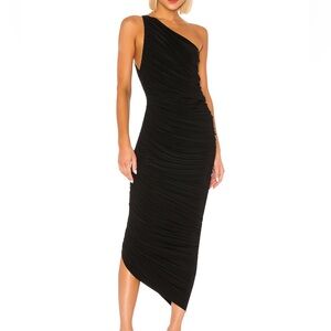 Norma Kamali Black One-Shoulder Dress